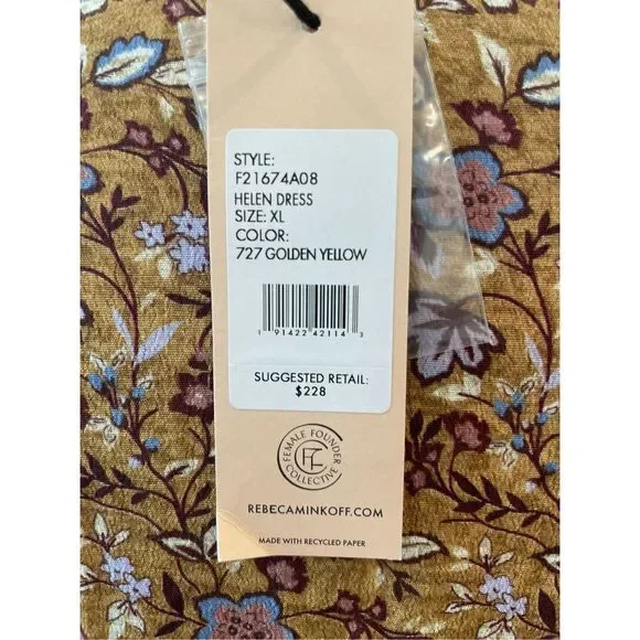 Rebecca Minkoff X Revolve Helen floral dress extra large XL New - Picture 8 of 10